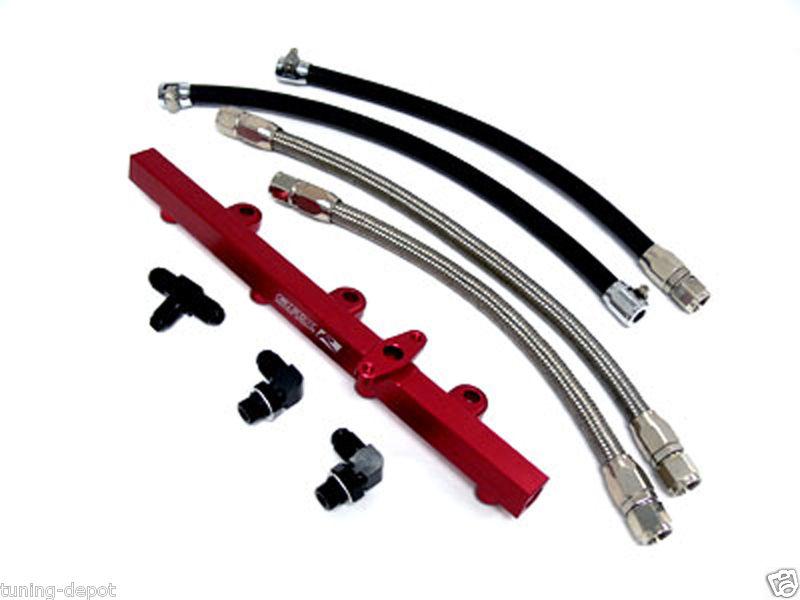 Obx hi-flo fuel rail 94-97 mazda miata mx-5 1.8l - red