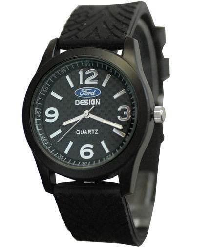 Ford black men's silicone band watch 15173