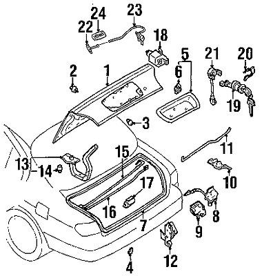 Nissan h46602y90m genuine oem factory original lock cylinder