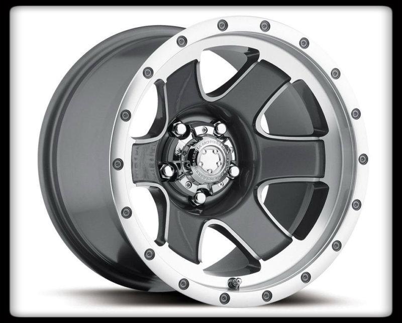 17" ultra 174 nomad grey rims & toyo lt285-70-17 open country at ii tires wheels