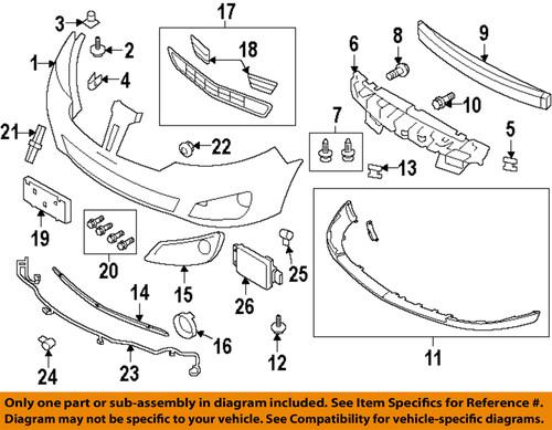 Lincoln oem 8a5z8213aa front bumper-emblem