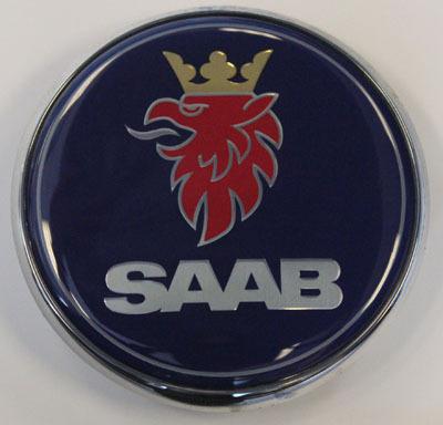 Saab 9-3, 9-4x, 9-5, 9-7 front hood emblem original equipment 5289905