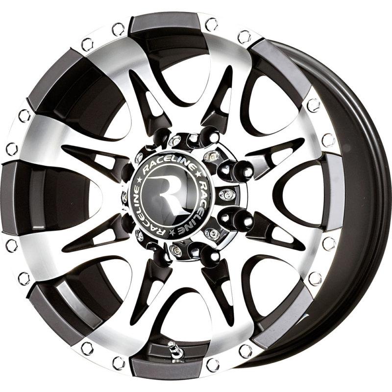 4 new 18x9 -6 offset  8x165.1 raceline whl raptor black  wheels/rims