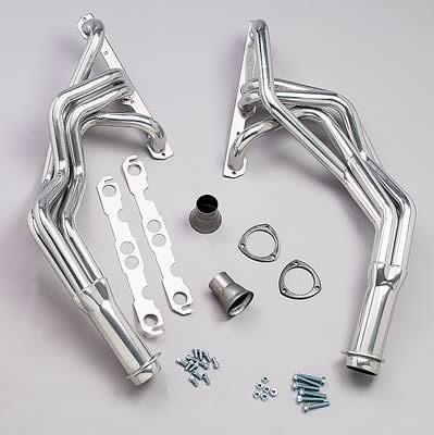 Hedman street hedders full-length silver ceramic coated 1 5/8" primaries 68126