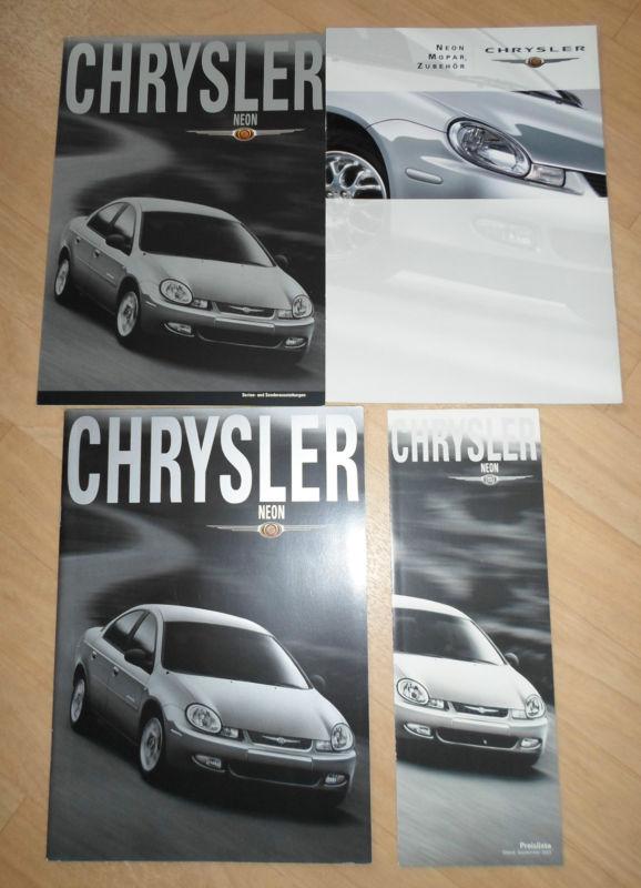 2001 chrysler neon german original sales brochure catalog set dodge