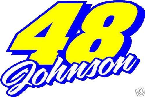 Jimmy johnson 48 nascar decal  10"x11"