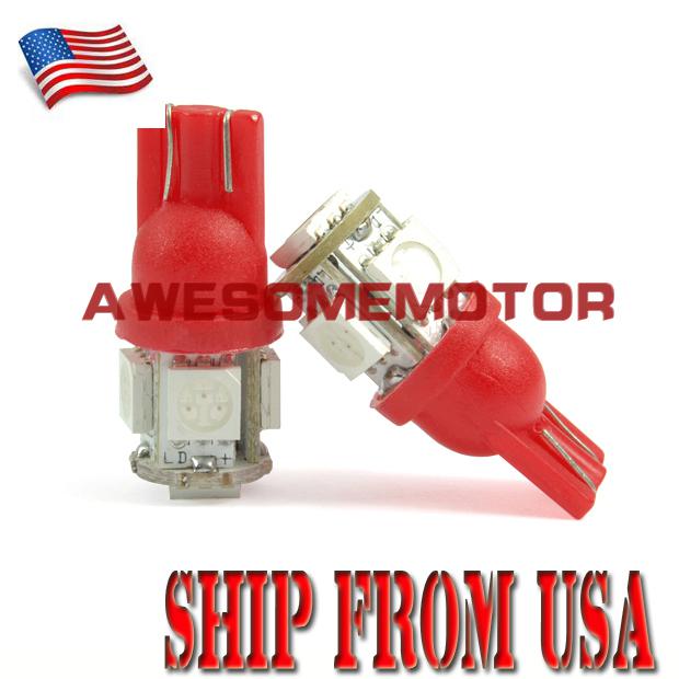 Us brand new instrument cluster side marker bumper red light lamp led bulb 12v