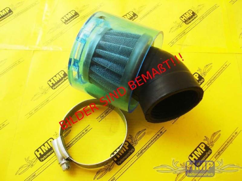 Quad / atv / dirt / pit bike performance air filter 45° - d=38mm