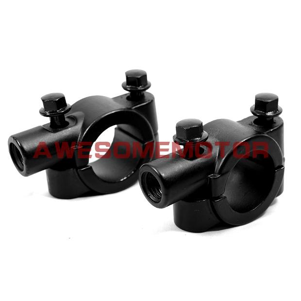 Brand new bicycle handle bar black mirror mount 10mm 7/8" aluminum clamp 2pcs