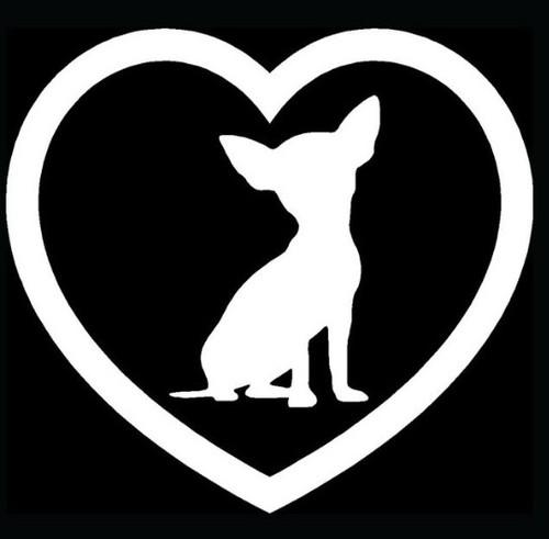 Love chihuahua dog car vinyl sticker decal car suv 4x4 truck