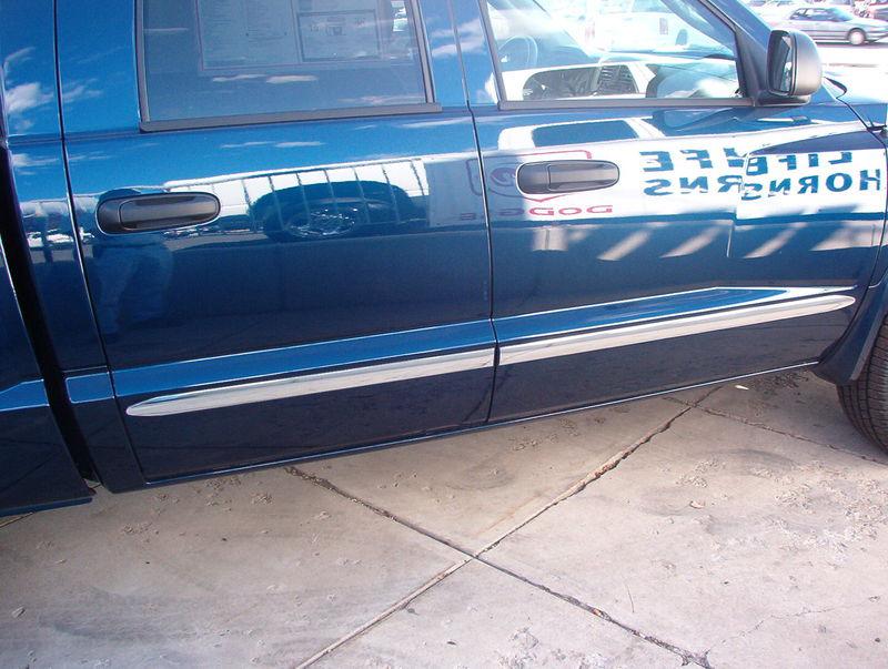 Chrome body side moldings for dodge dakota quad or club