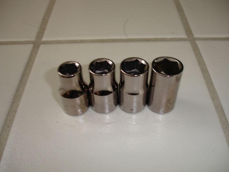 Craftsman 4 1/2" sockets 7/16, 1/2, 9/16 & 5/8" 6pt new!