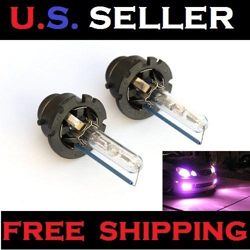 Pair d2s d2r 30000k purple pink 35w hid xenon headlight replacement light bulbs