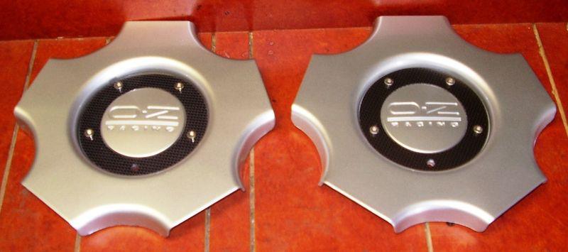 Oz racing wheel silver custom wheel center cap set of 2 -new