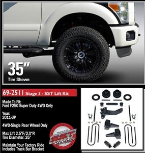 Readylift sst lift kit 2011 f250 sd 2.5"f/2.0"r 4wd