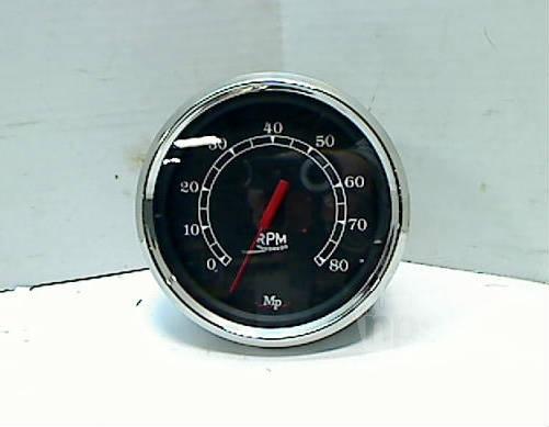 Tachometer 0 to 80 white housing finish black face plate finish 2 1/4"x4 5/8"