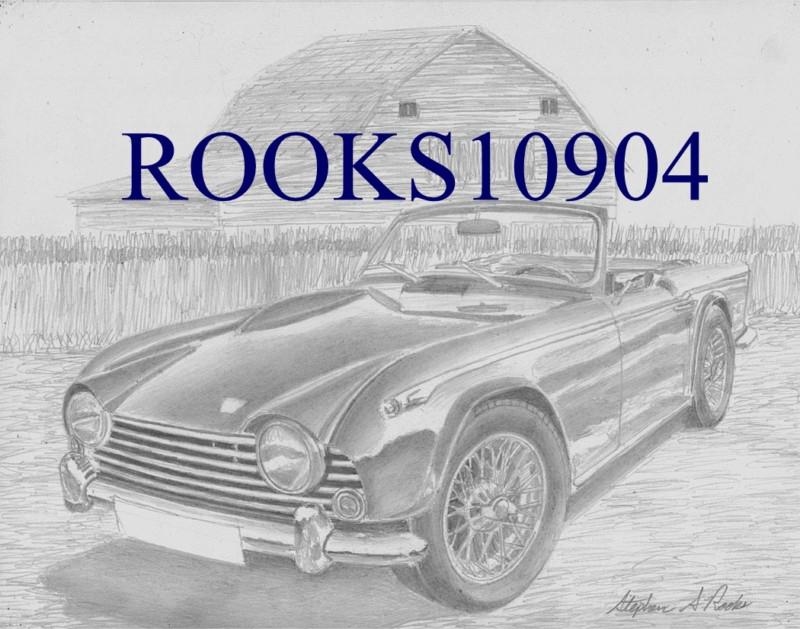 Triumph tr-5 sports car art print