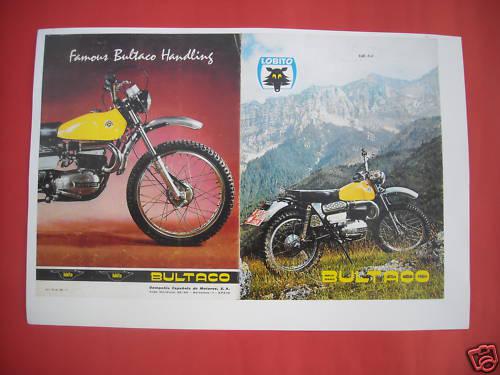 Bultaco lobito mk3, photocopy factory sales brochure 