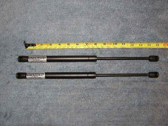 2ea hd 15” 60# nitro-prop rv camper bus van trailer strut shock spring lift rod