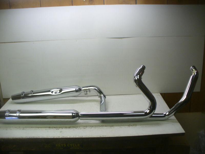 Harley 2012 street glide/road king oem dual exhaust system.