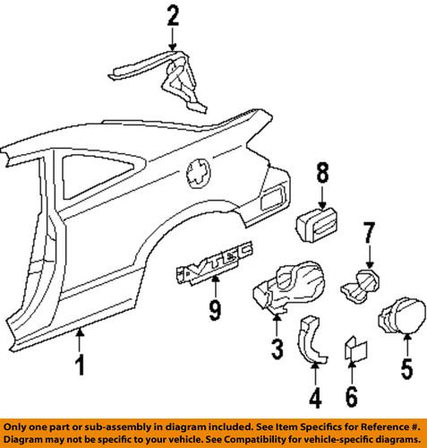 Honda oem 75773svba01zb quarter panel-decal sticker