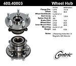 Centric parts 400.40003 front hub assembly