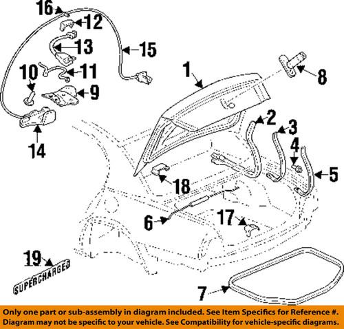 Buick gm oem 15828348 trunk lid-contact