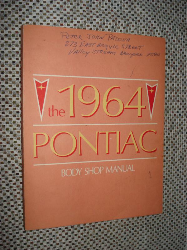 1964 pontiac body shop manual service book rare original