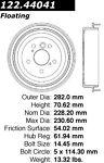 Centric parts 122.44041 rear brake drum