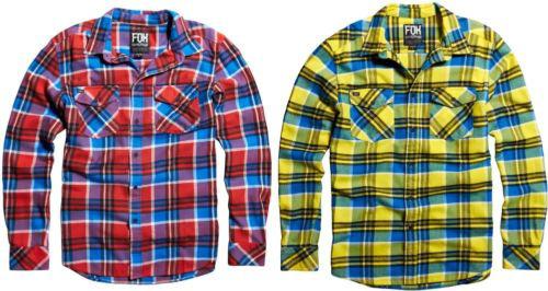 Fox racing mens trent long sleeve plaid flannel shirt 2013