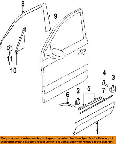 Hyundai oem 877232e010 front door-cladding