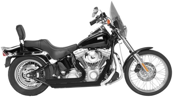 Rush short exhaust full system slash down black for harley fxd 06-10