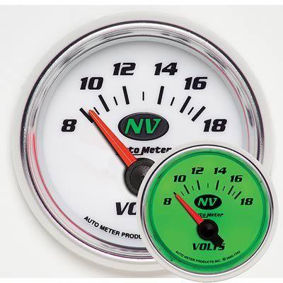 Autometer nv electrical voltmeter gauge 2 1/16" dia 7392