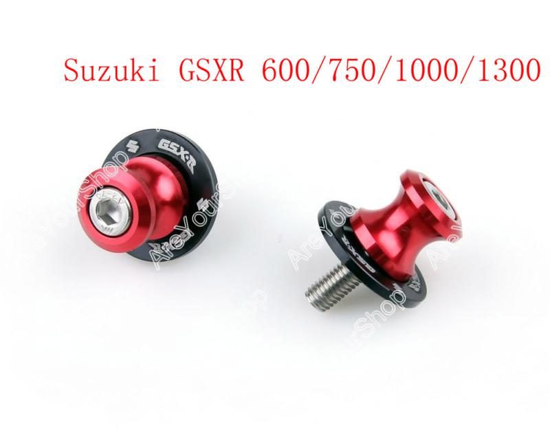 8mm swingarm sliders spools suzuki gsxr 600 750 1000 1300 sv650 1000 tl red