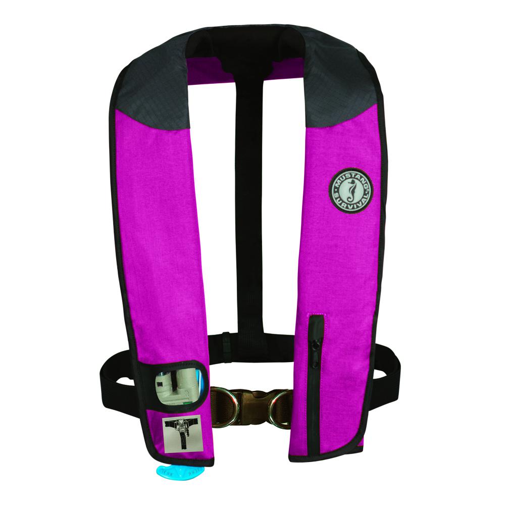 Mustang deluxe adult inflatable - automatic w/harness - universal - pink/black/c