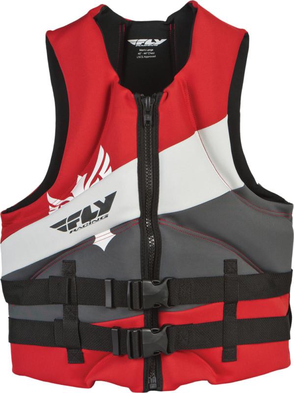 Fly racing neoprene life vest red/gray xxx-large 52-56in.