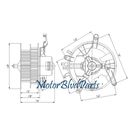 1996-1999 mercedes-benz e-class tyc replacement front blower assembly 700232