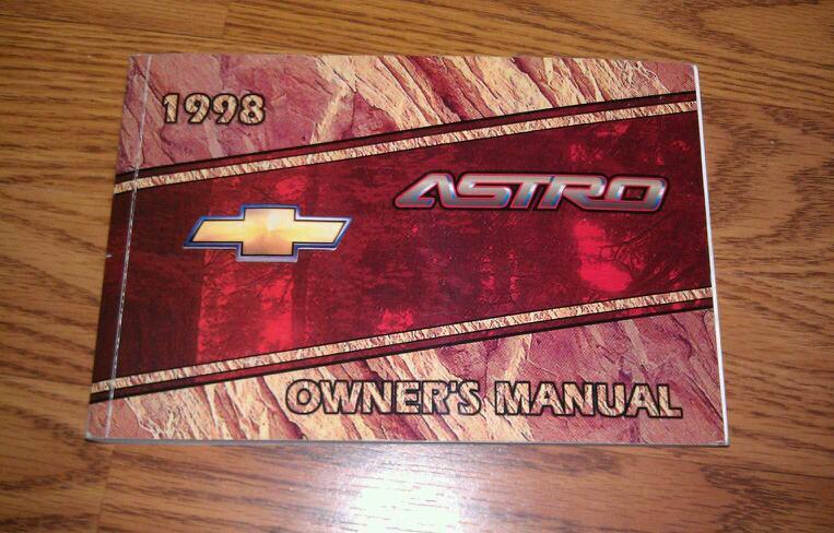 1998 chevrolet chevy astro owner's manual owners