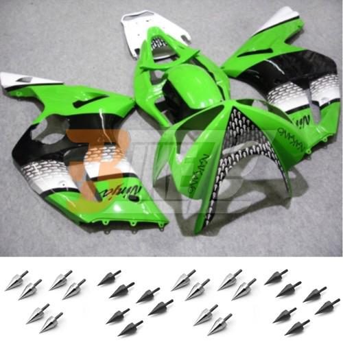 Bolt kit & injection fairing kit bodywork for kawasaki ninja zx6r 2003 2004 aa