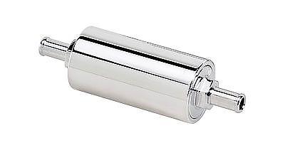 Bsp42120 billet fuel filters 3/8" hose barb inlet/outlet each polished inline