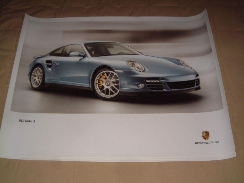 Porsche factory issued showroom poster of the porsche 911 turbo s (n0.22) 