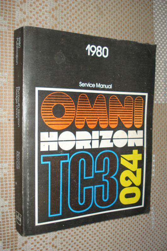 1980 dodge omni plymouth horizon service manual original shop repair book 