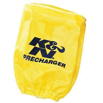 K&n air filter wrap precharger polyester yellow round 5.00" longx3.50" dia ea