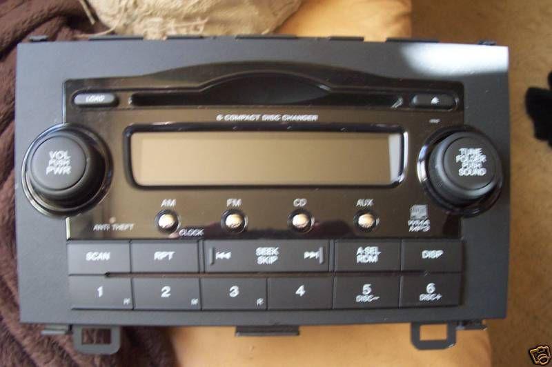 07- 09-honda -crv- radio 6 disc in dash -wma mp3 player