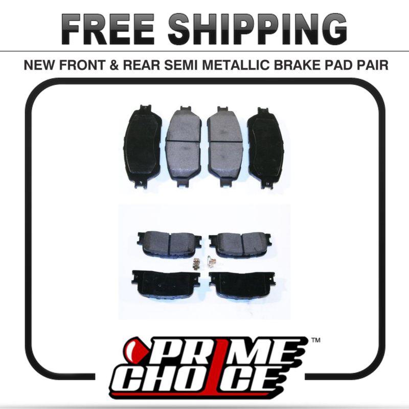 Premium front & rear metallic disc brake pads 2 full complete sets 4 pair 8 pads