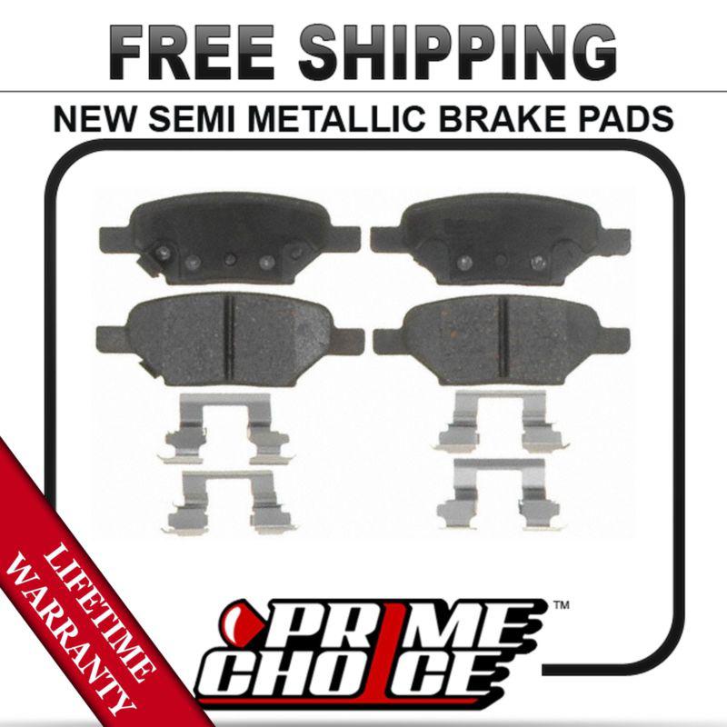 Rear semi metallic disc brake pad kit full set with lifetime warranty