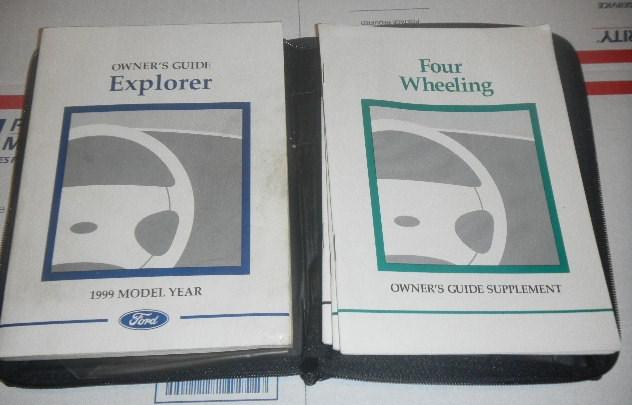 1999 ford explorer owner's manual (3) piece set w/case