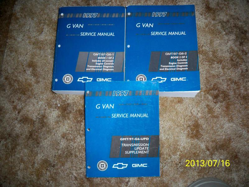 1997 chevrolet  g van gmt/97-g6 volumes 1, 2, trans update shop service manuals 