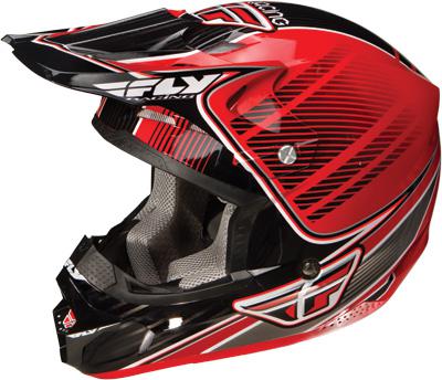 Fly kinetic canard helmet red/black yl 73-3489yl