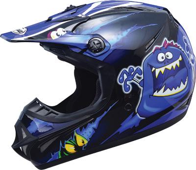 Gmax gm46y-1 kritter ii helmet blue/black ym g3462211 tc-2